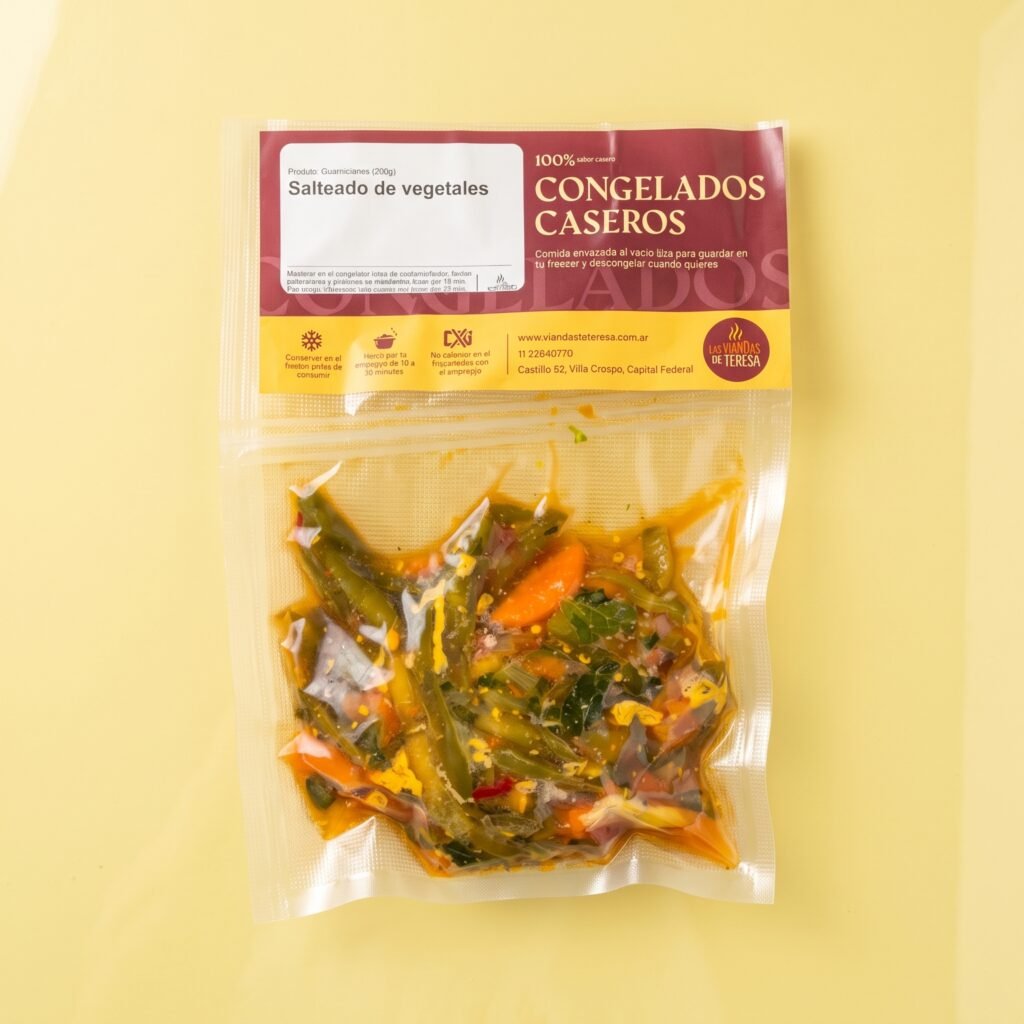 Salteado de vegetales envasado al vacío