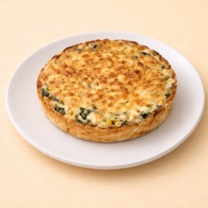 Tarta de ricota, acelga, cebolla y choclo