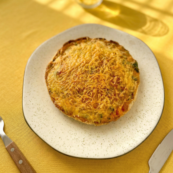 Tarta de calabaza, espinaca y cebolla