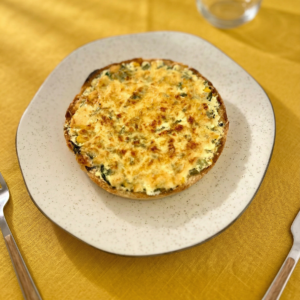 Tarta de ricota, acelga, cebolla y choclo