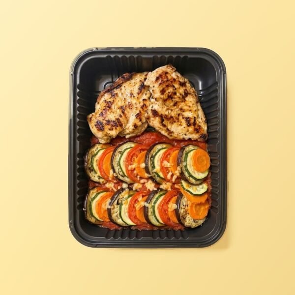 Pollo a la plancha con ratatouille